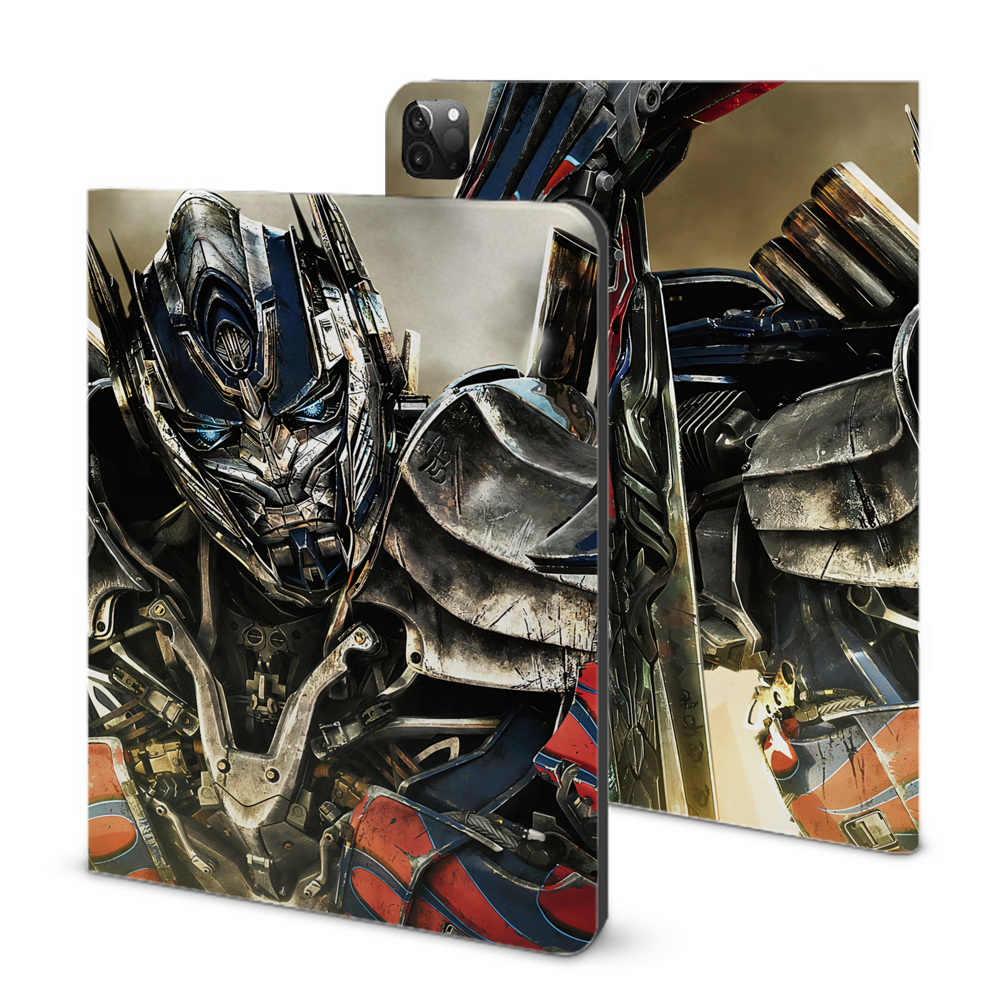 （画像用） Transformers トランスフォーマー IPadケース ペンホルダー付き ブックスタイルデザイン